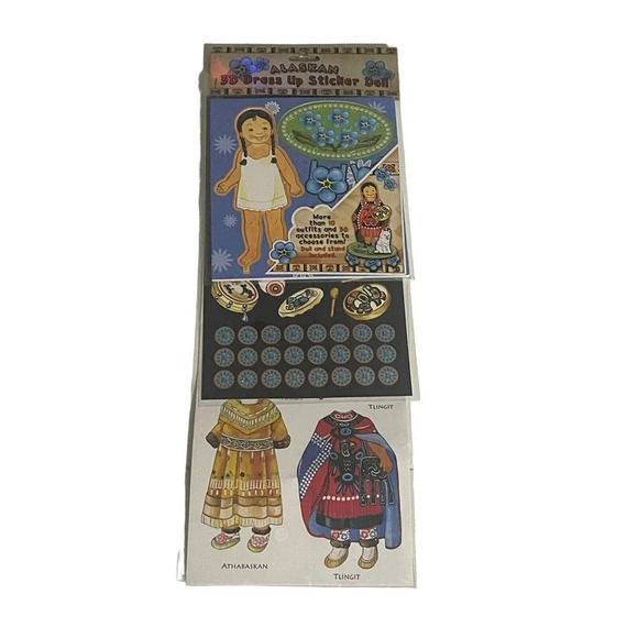 ALASKAN 3D Dress Up STICKER DOLL w/Native Outfits & Accessories NEW - Picture 1 of 10